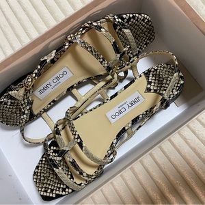 JIMMY CHOO snakeprint flats